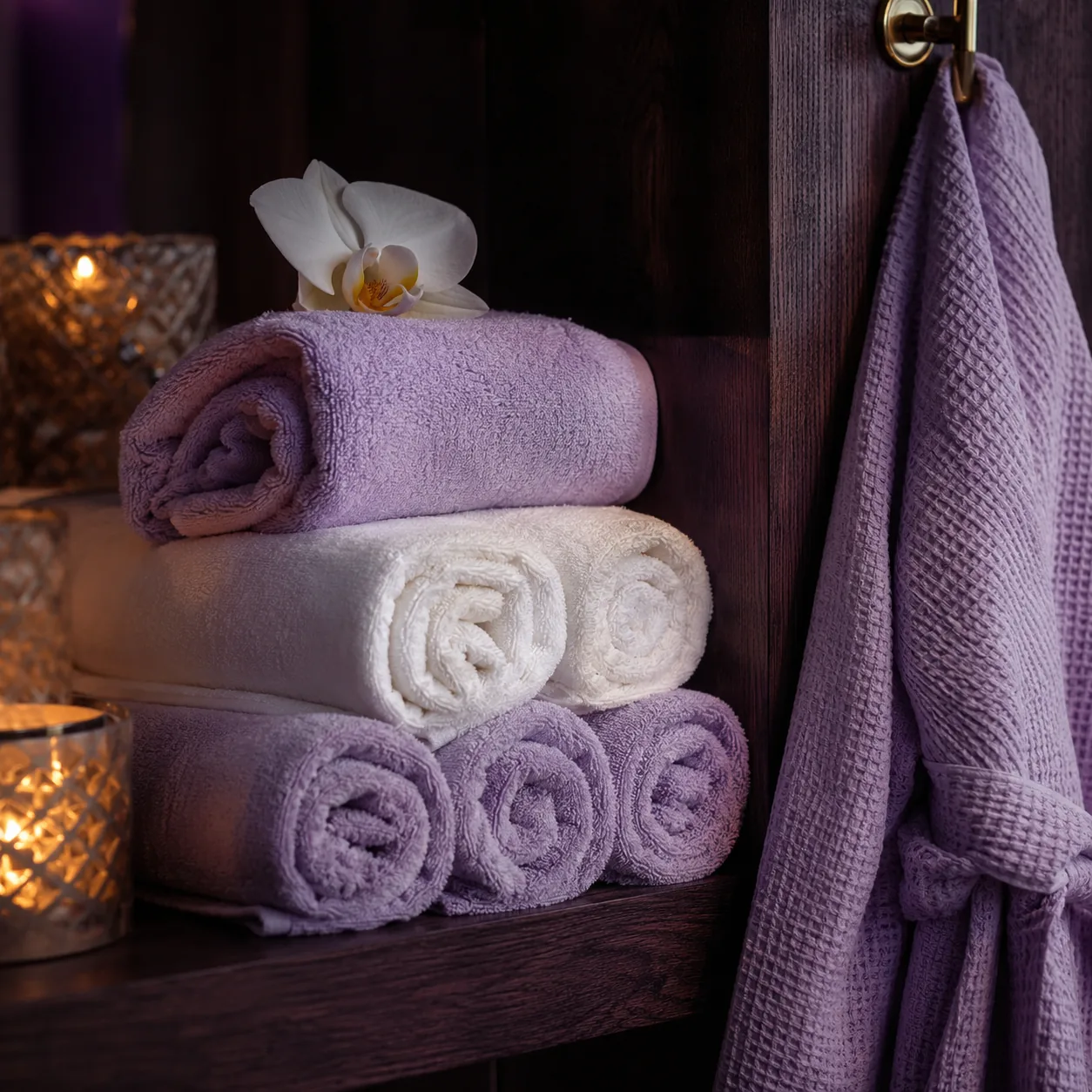 Havlu ve bornoz seti — Lila Spa, Beşiktaş misafirlerine hizmet veren salon