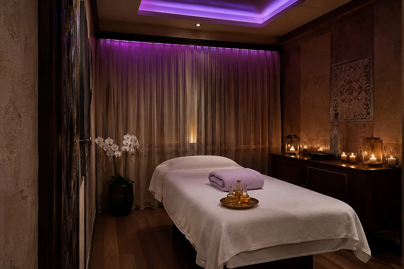 Masaj odasının genel görünümü — Lila Spa, Beşiktaş misafirlerine hizmet veren salon